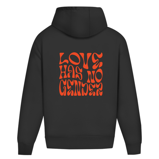 Oversize Hoodie ohne Kordel "Love has no Gender"