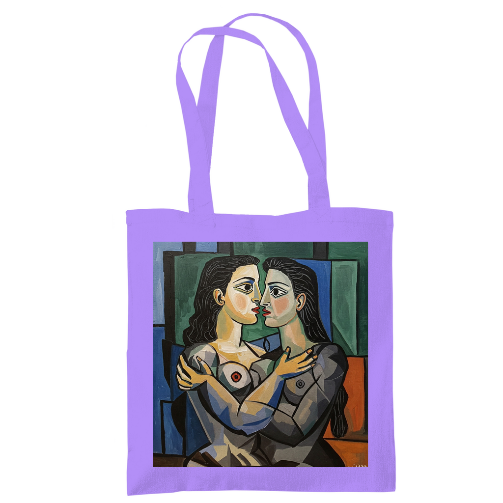 Jutebeutel mit Kuss Print im Stil von Pablo Picasso