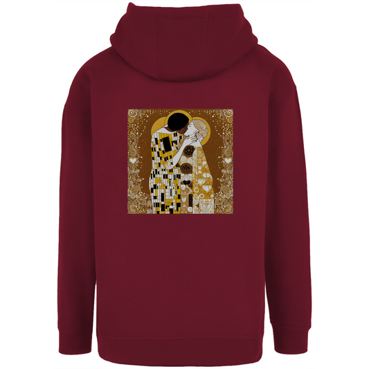Hoodie mit Kordel und Kuss Print im Stil von Gustav Klimt