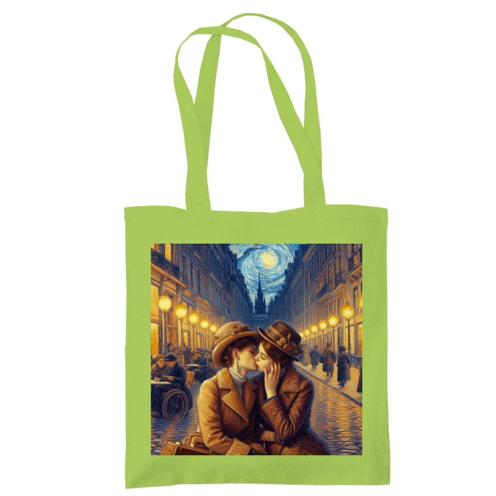 Jutebeutel mit Kuss Print im Stil von Van Gogh