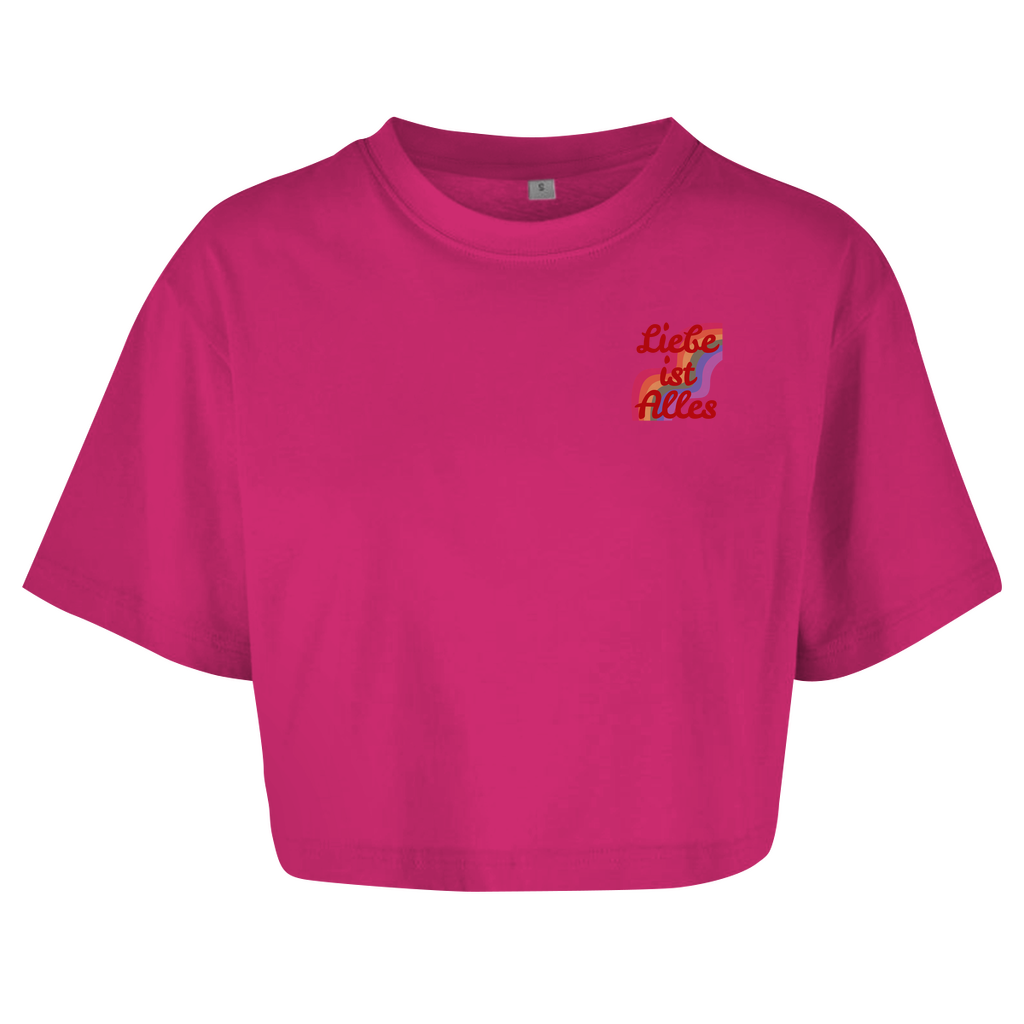 Oversize Crop Top "Liebe ist Alles"