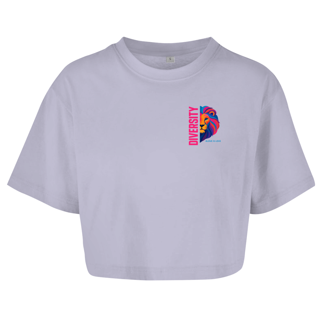 Oversize Crop Top "Diversity Lion"