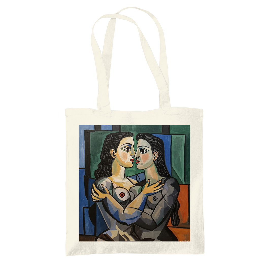 Jutebeutel mit Kuss Print im Stil von Pablo Picasso