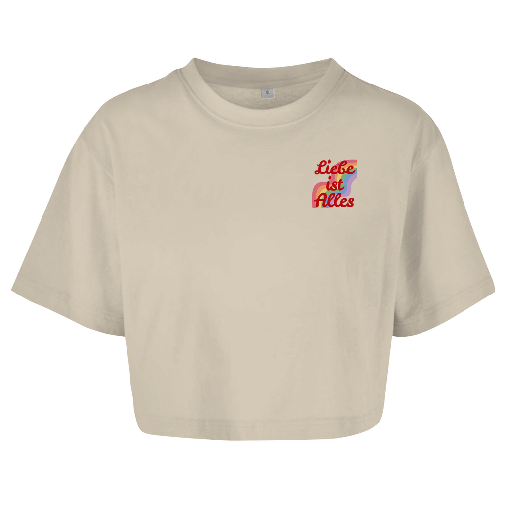 Oversize Crop Top "Liebe ist Alles"