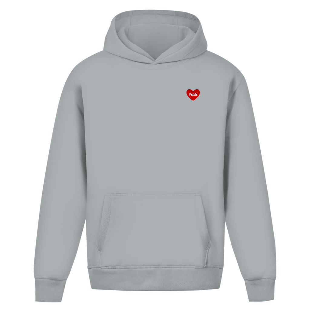 Oversize Hoodie ohne Kordel mit "Pride Herz"