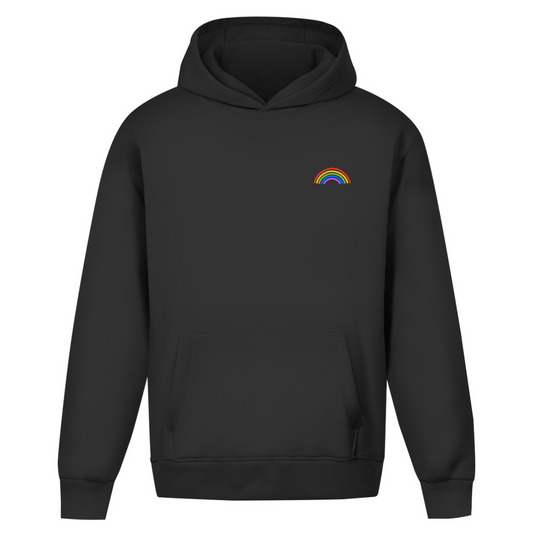 Oversize Hoodie ohne Kordel mit "Rainbow"