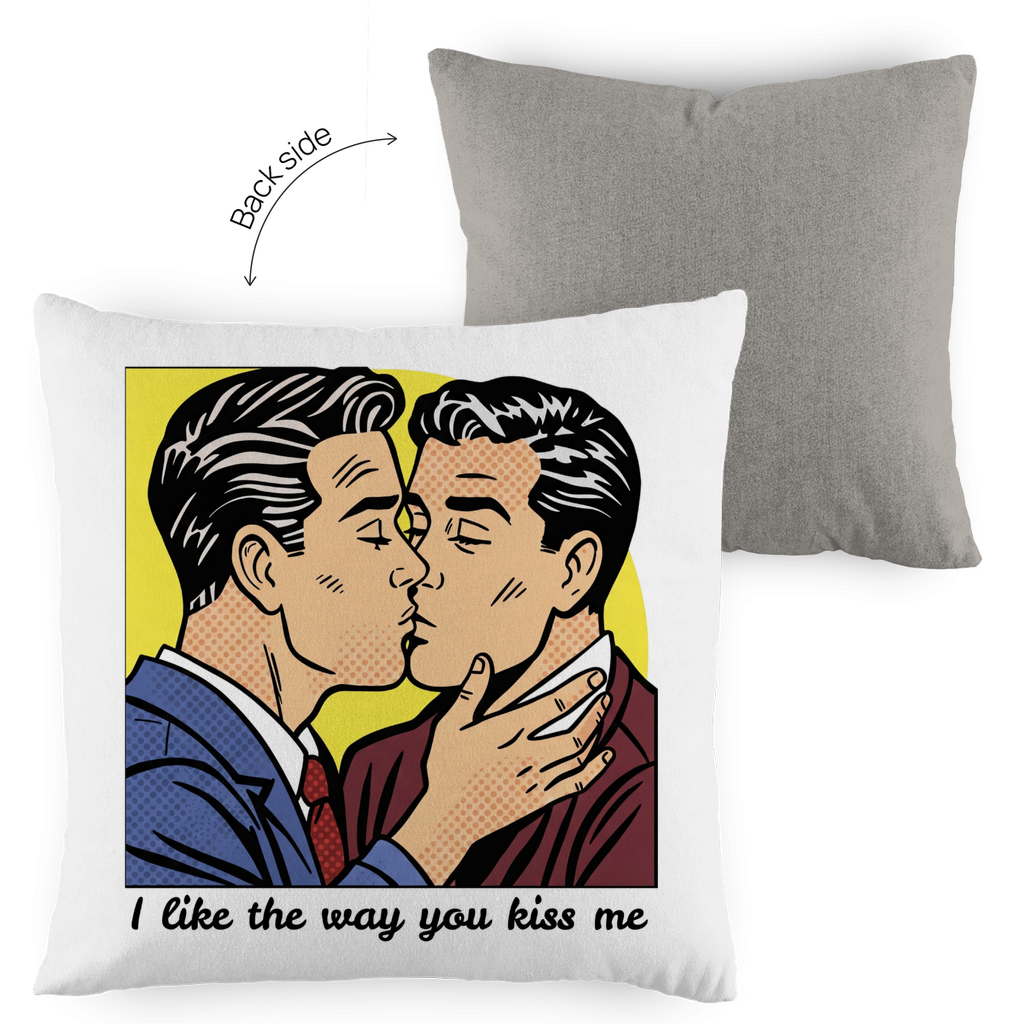 Kissen mit Kuss Print im Stil von Roy Lichtenstein