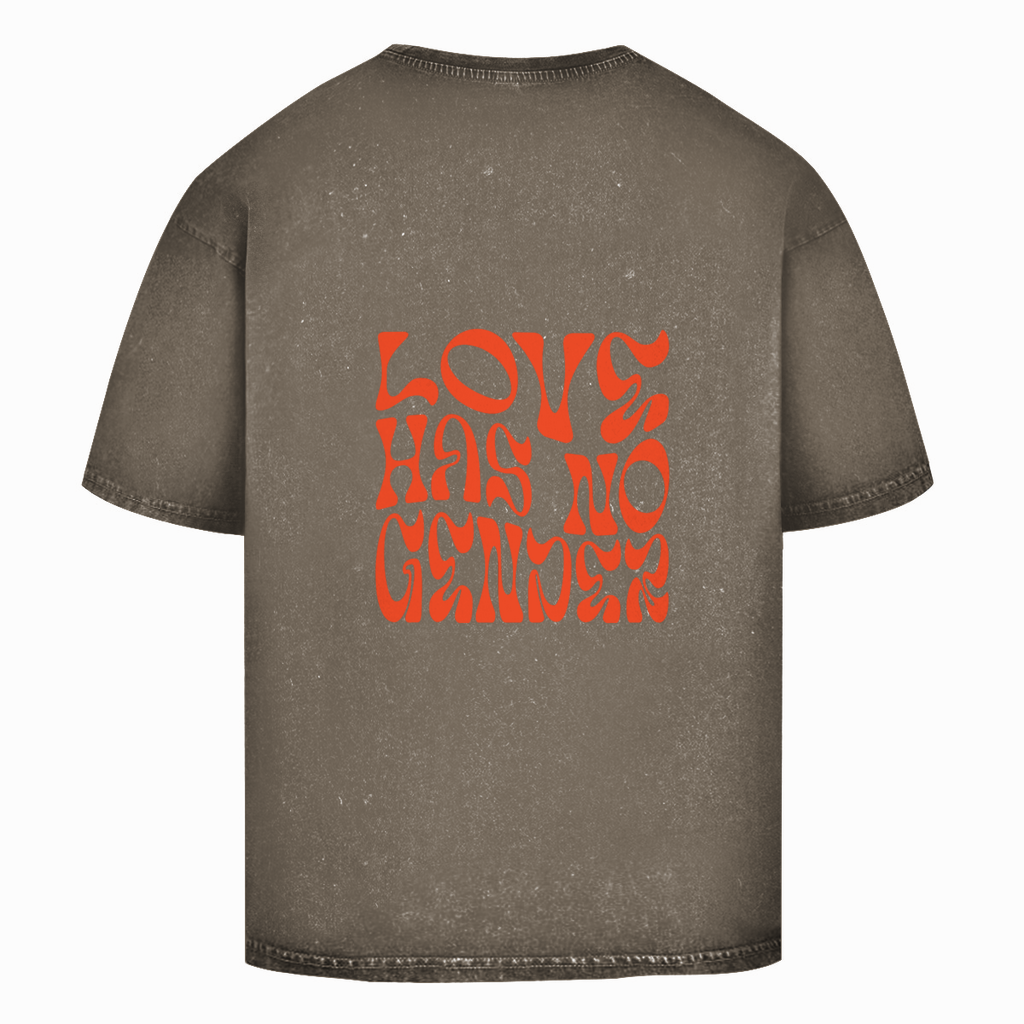 Washed Oversize T-Shirt "Love has no Gender"
