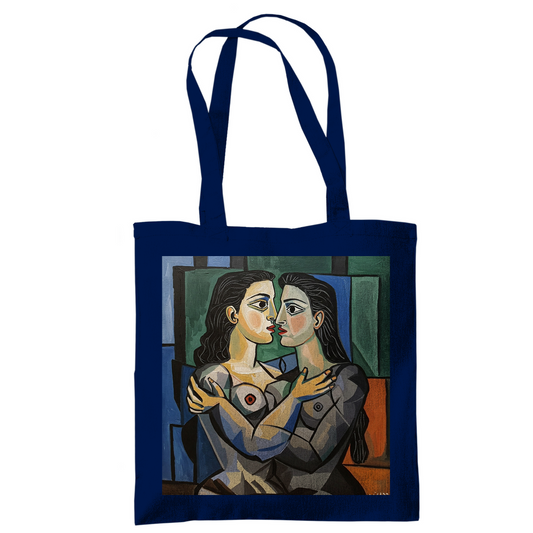 Jutebeutel mit Kuss Print im Stil von Pablo Picasso