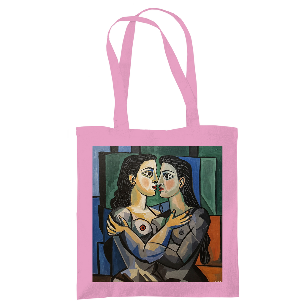 Jutebeutel mit Kuss Print im Stil von Pablo Picasso