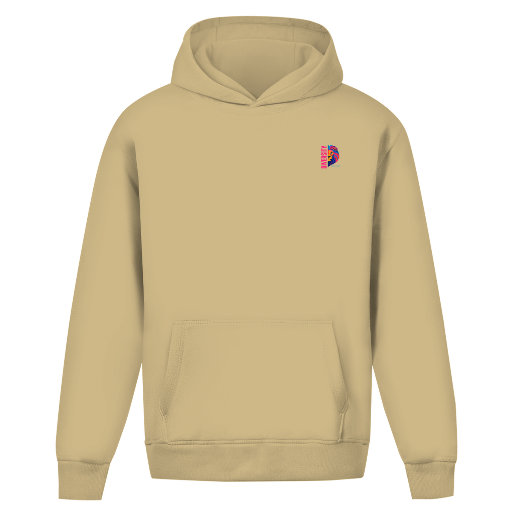 Oversize Hoodie ohne Kordel mit "DIVERSITY LION"