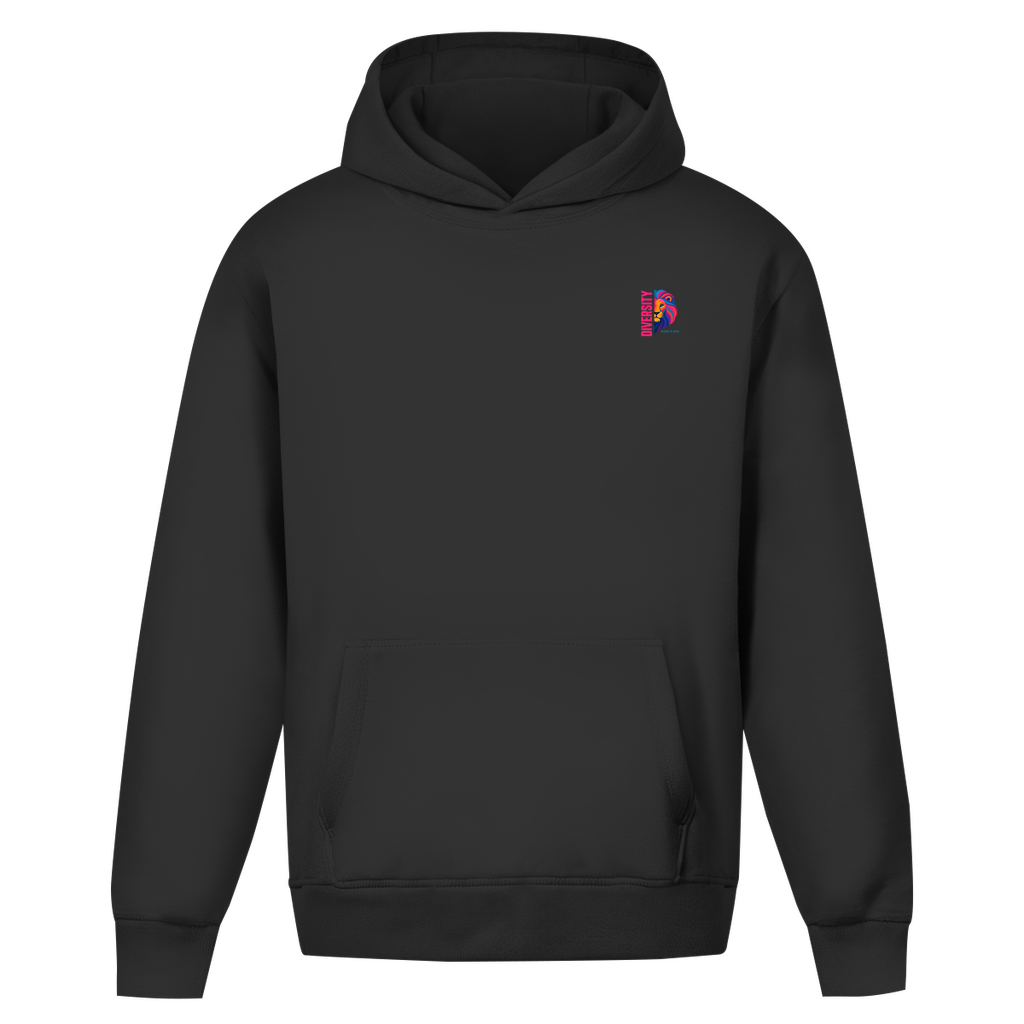 Oversize Hoodie ohne Kordel mit "DIVERSITY LION"