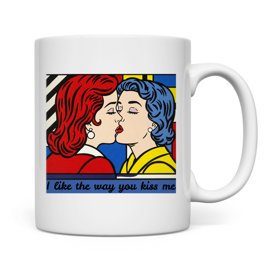 Tasse mit Kuss Print im Stil von Roy Lichtenstein