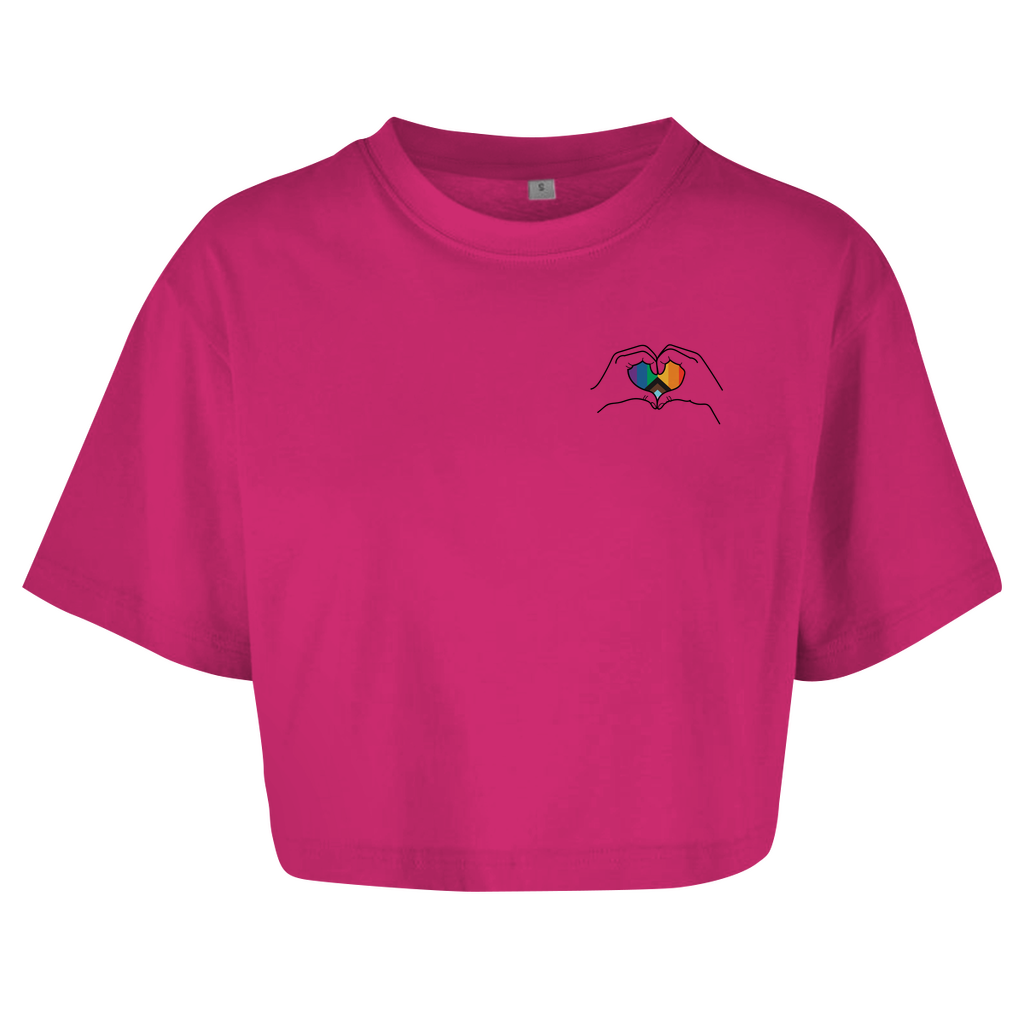 Oversize Crop Top "Ein Herz für..."