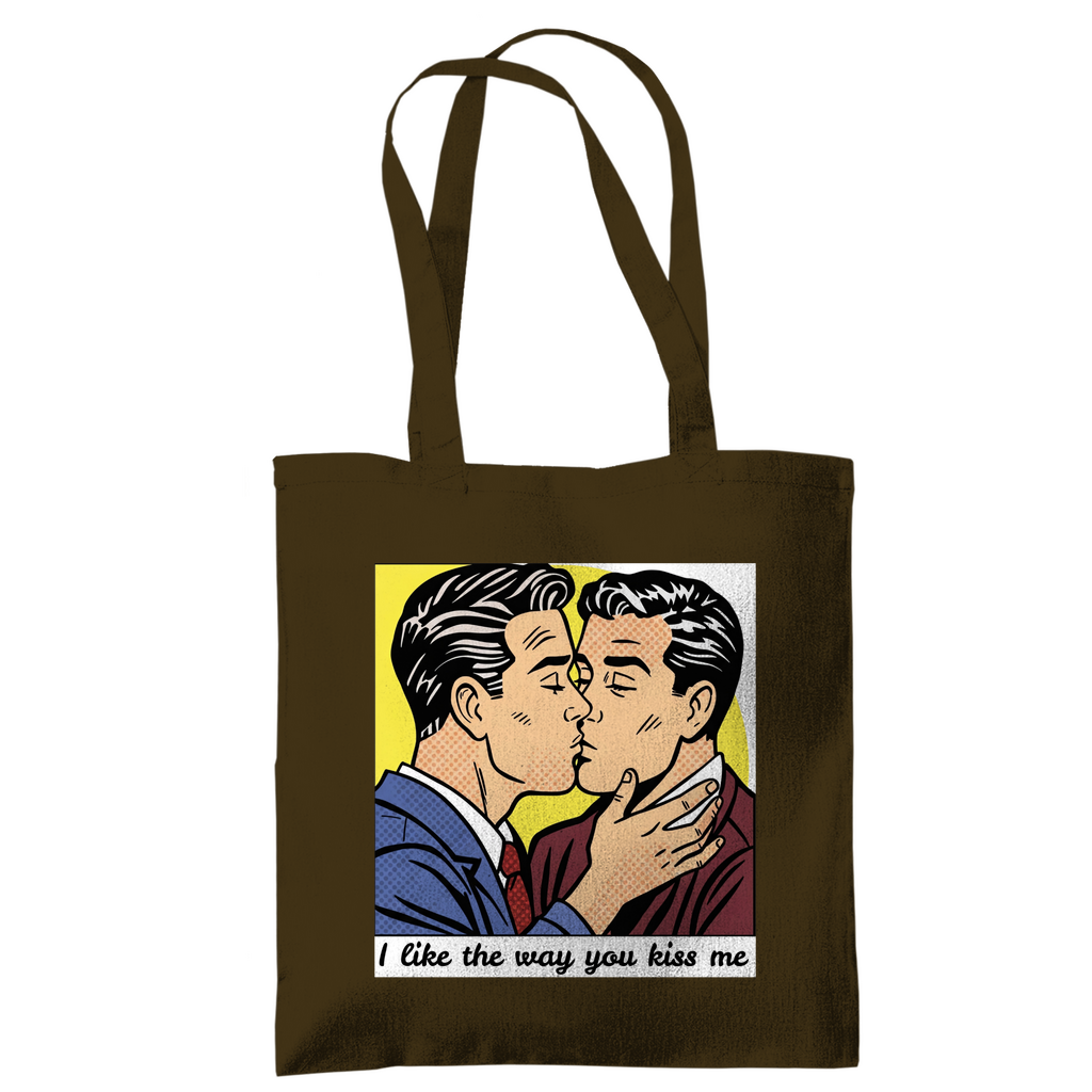 Pride Jutebeutel mit Kuss Print im Stil von Roy Lichtenstein