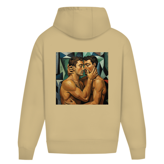 Oversize Hoodie ohne Kordel mit Kuss Print im Stil von Pablo Picasso