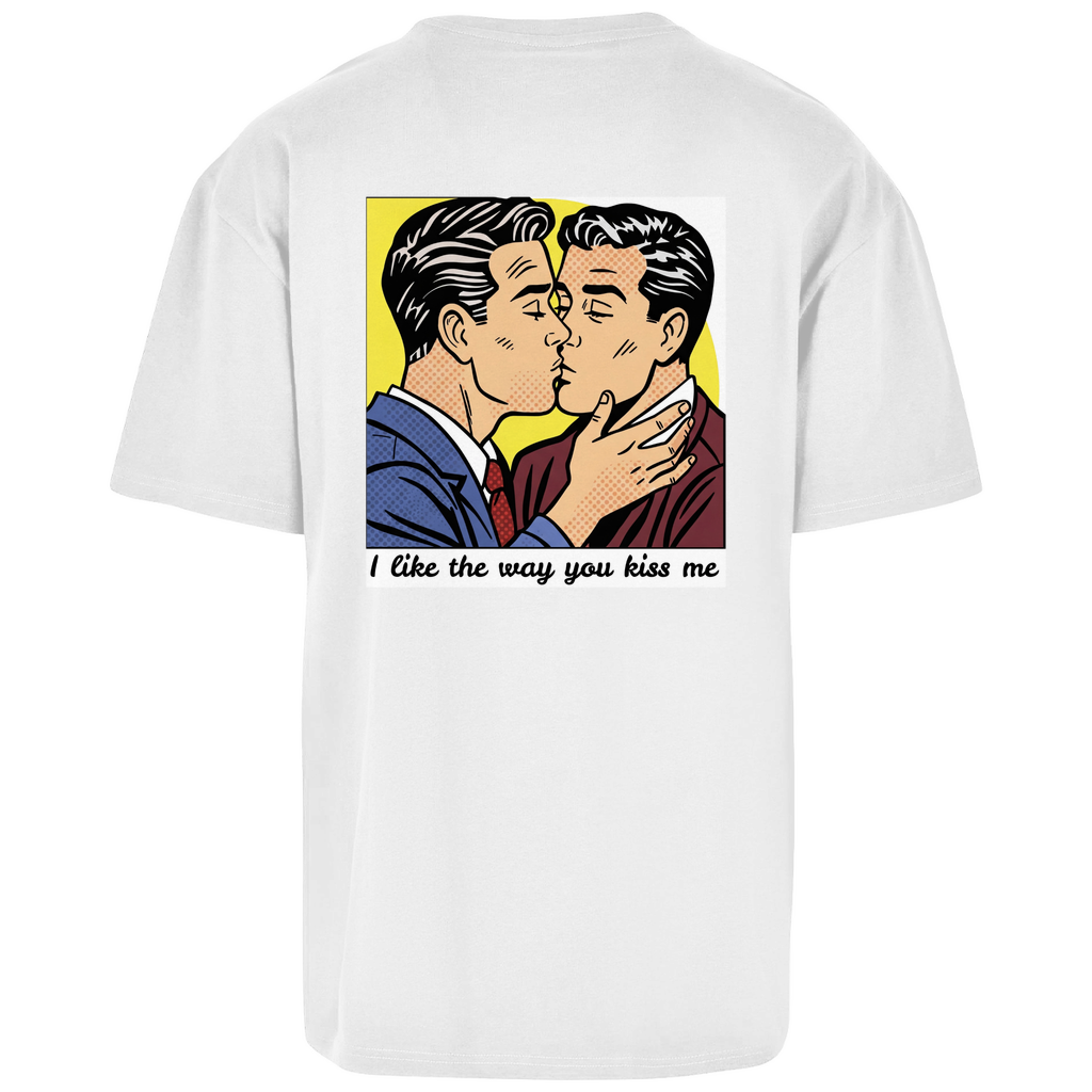 Oversize T-Shirt mit Kuss Print im Stil von Roy Lichtenstein