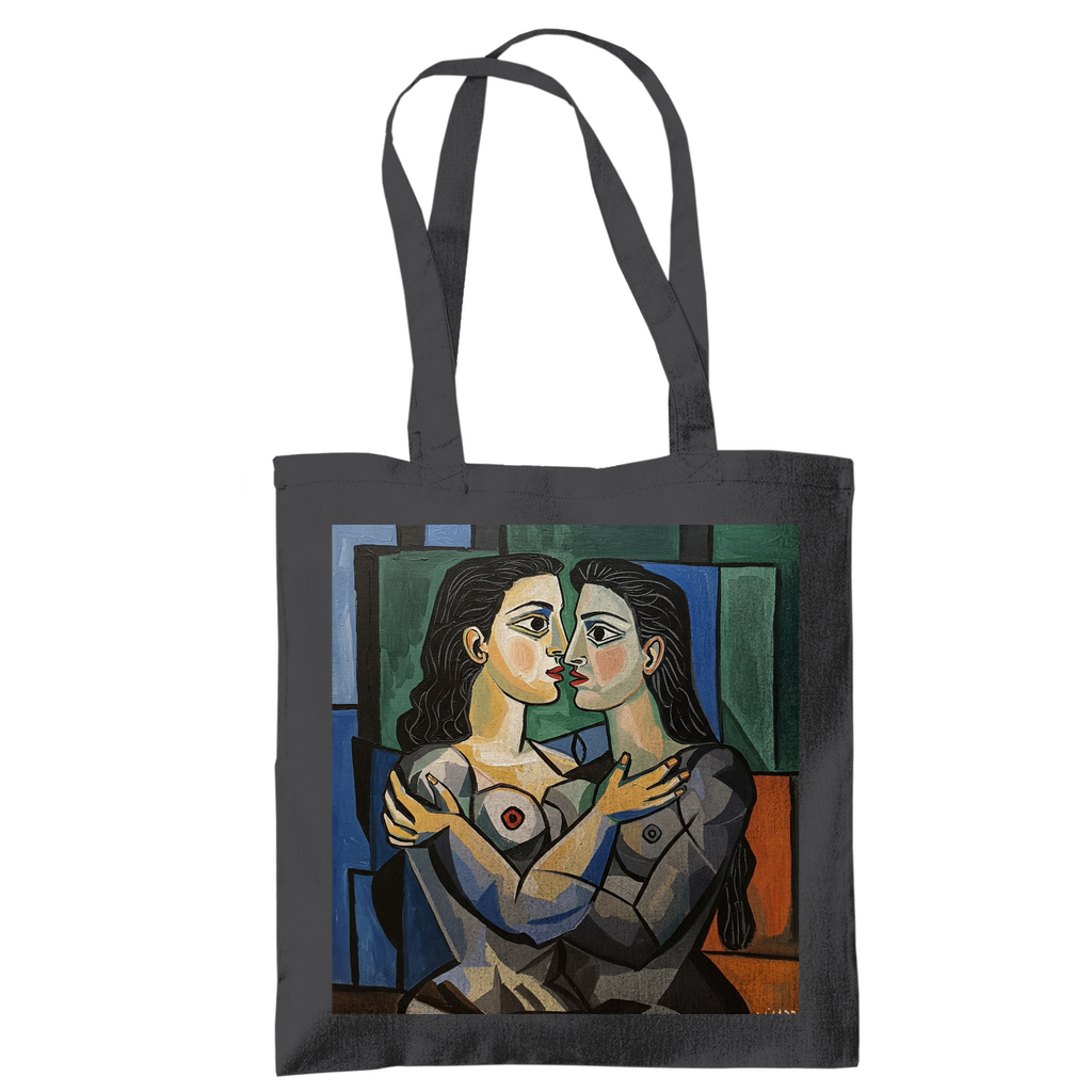 Jutebeutel mit Kuss Print im Stil von Pablo Picasso