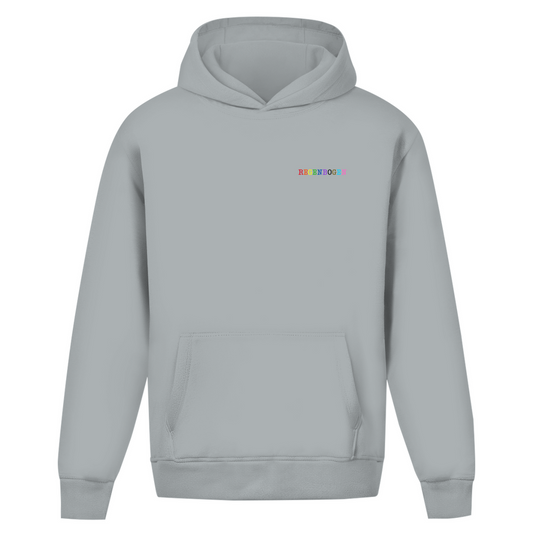 Oversize Hoodie ohne Kordel "Regenbogen"