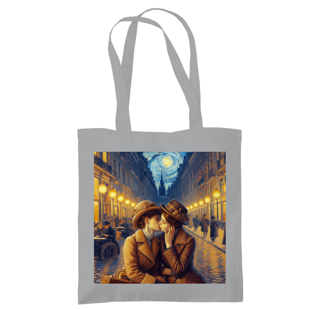 Jutebeutel mit Kuss Print im Stil von Van Gogh