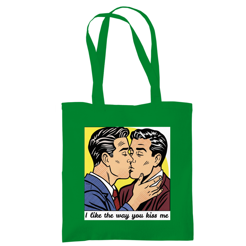 Pride Jutebeutel mit Kuss Print im Stil von Roy Lichtenstein