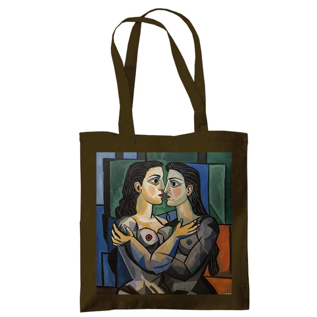 Jutebeutel mit Kuss Print im Stil von Pablo Picasso