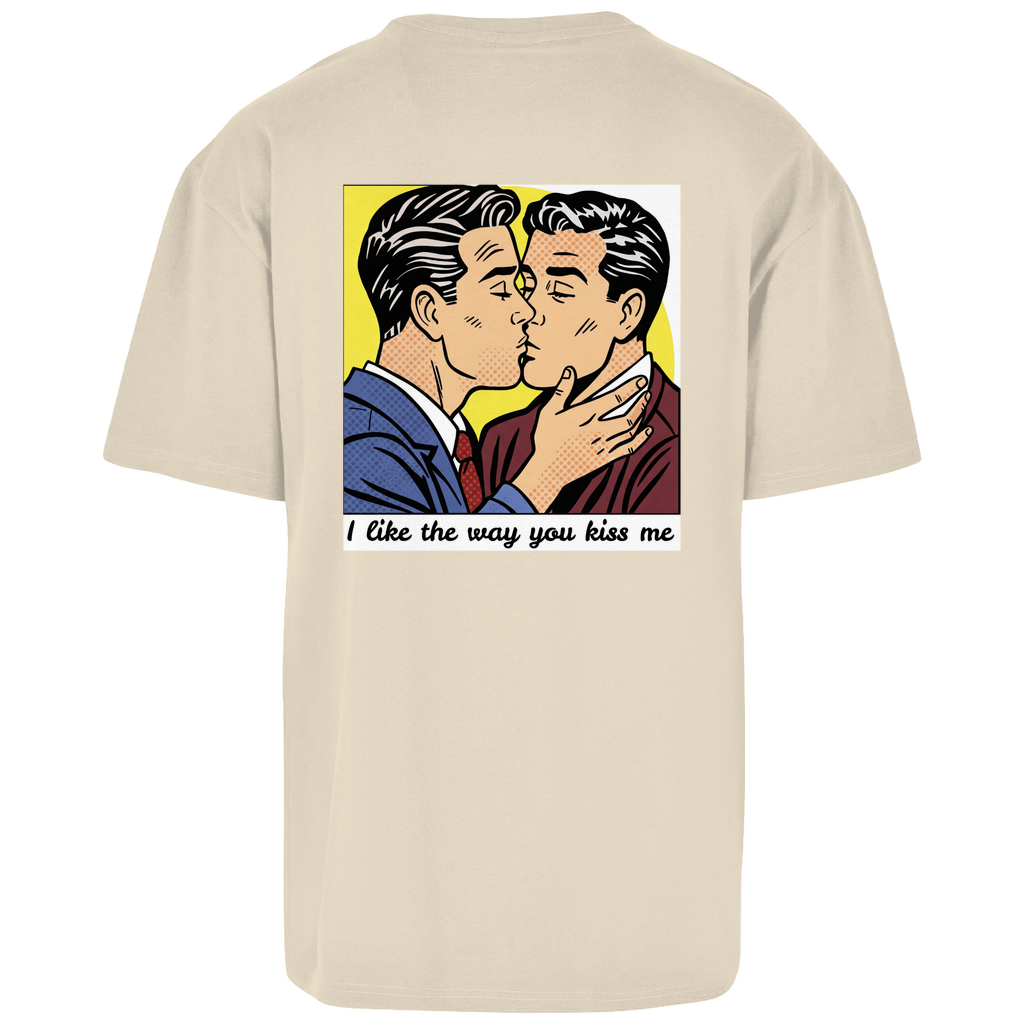 Oversize T-Shirt mit Kuss Print im Stil von Roy Lichtenstein