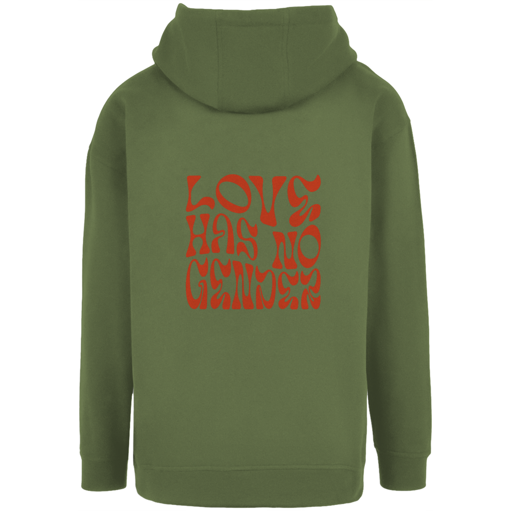 Oversize Hoodie mit Kordel "Love has no Gender"