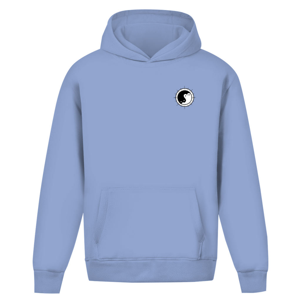 Oversize Hoodie ohne Kordel "Ying und Yang"