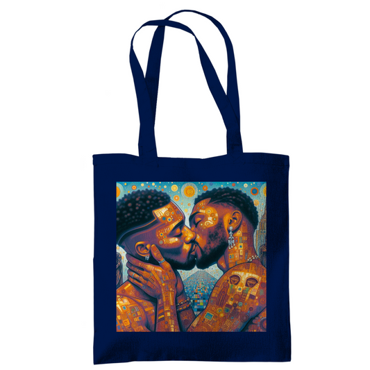Jutebeutel Kuss im Stil von Gustav Klimt