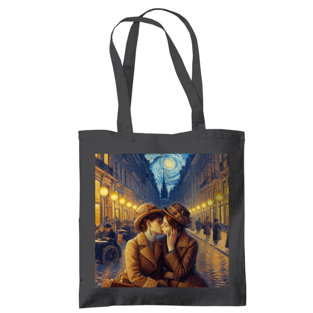 Jutebeutel mit Kuss Print im Stil von Van Gogh