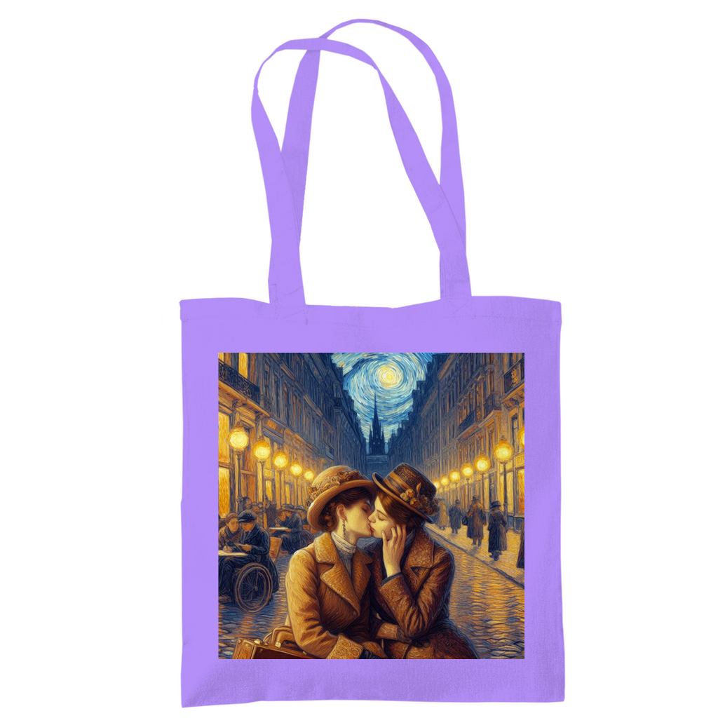 Jutebeutel mit Kuss Print im Stil von Van Gogh
