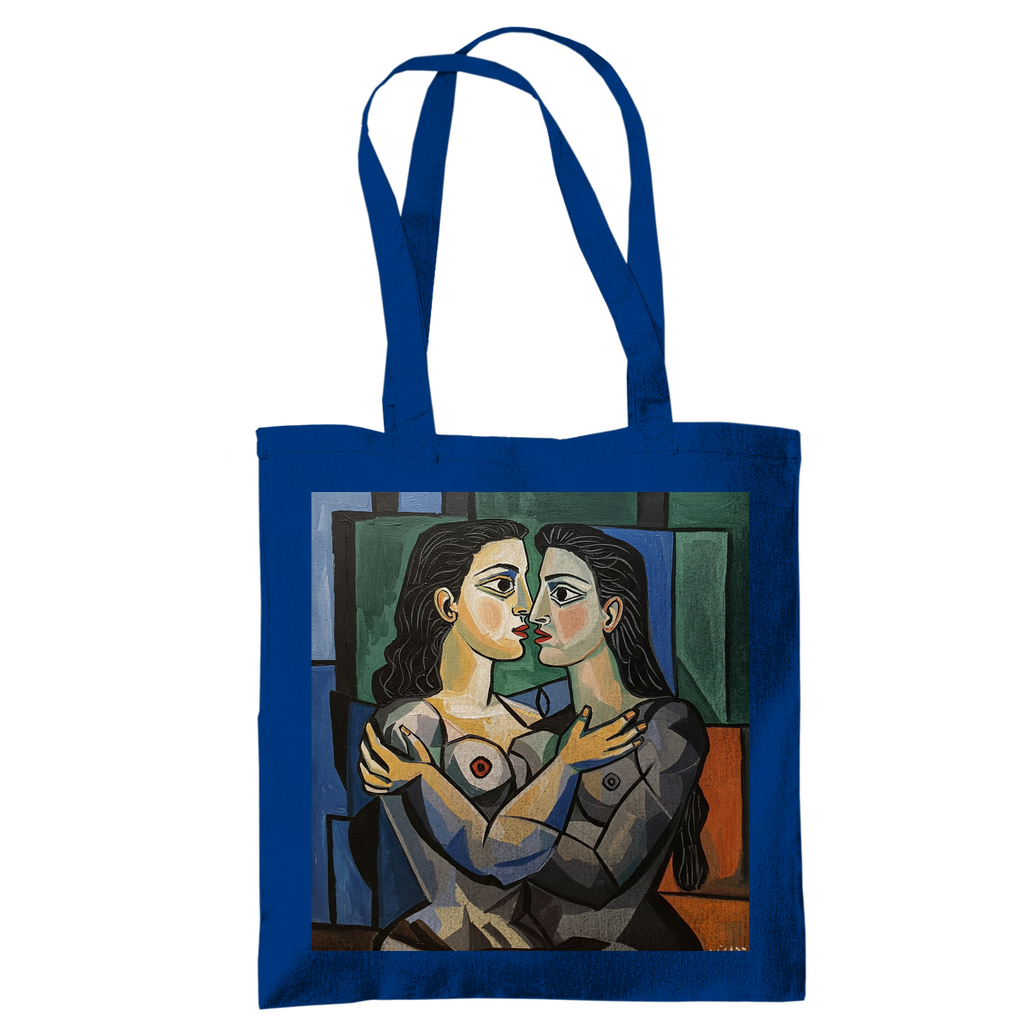 Jutebeutel mit Kuss Print im Stil von Pablo Picasso