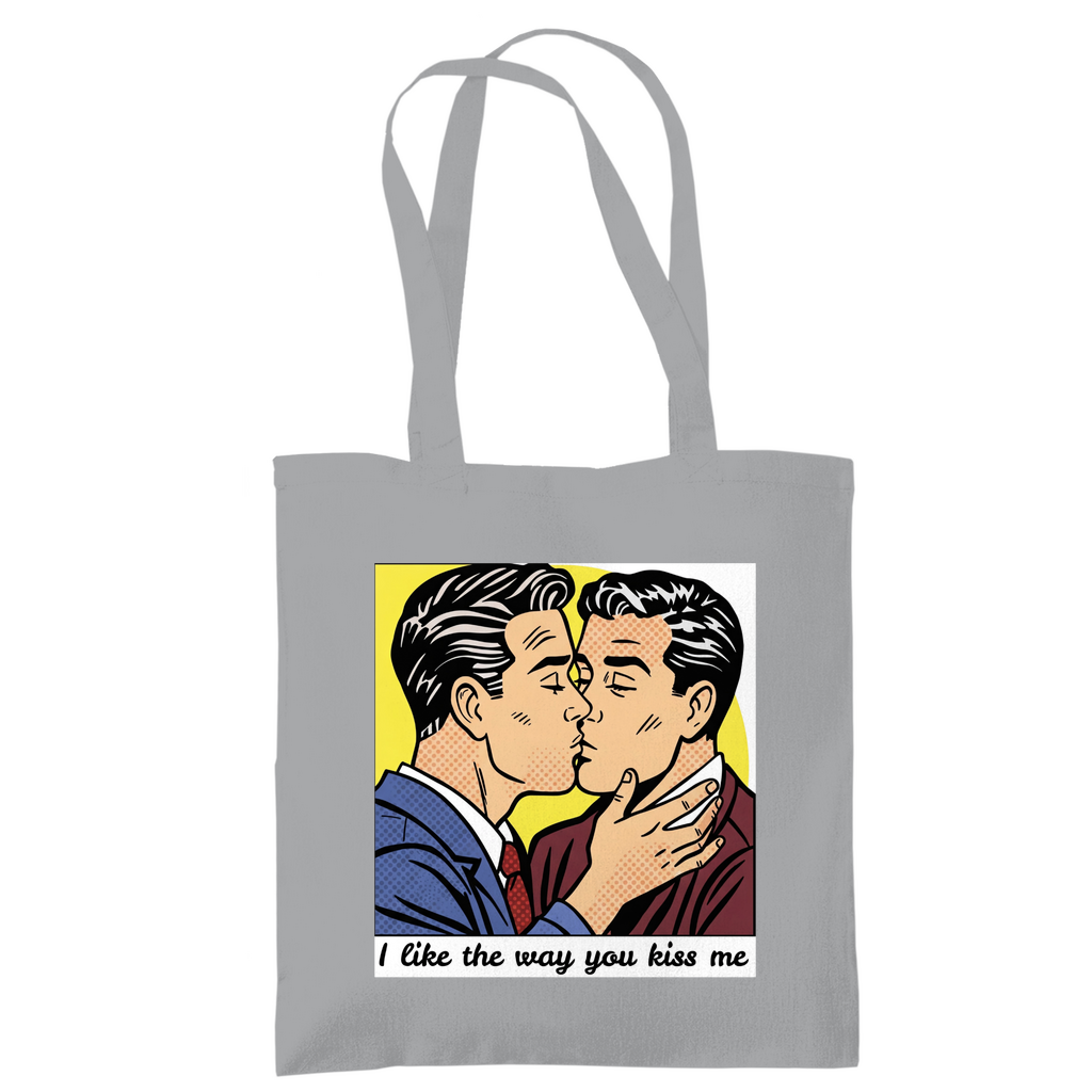 Pride Jutebeutel mit Kuss Print im Stil von Roy Lichtenstein