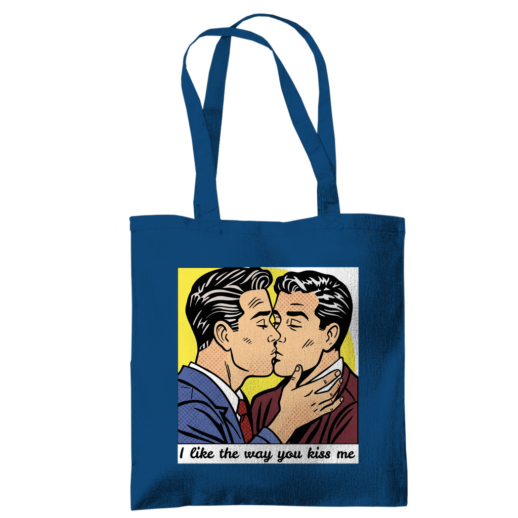 Pride Jutebeutel mit Kuss Print im Stil von Roy Lichtenstein