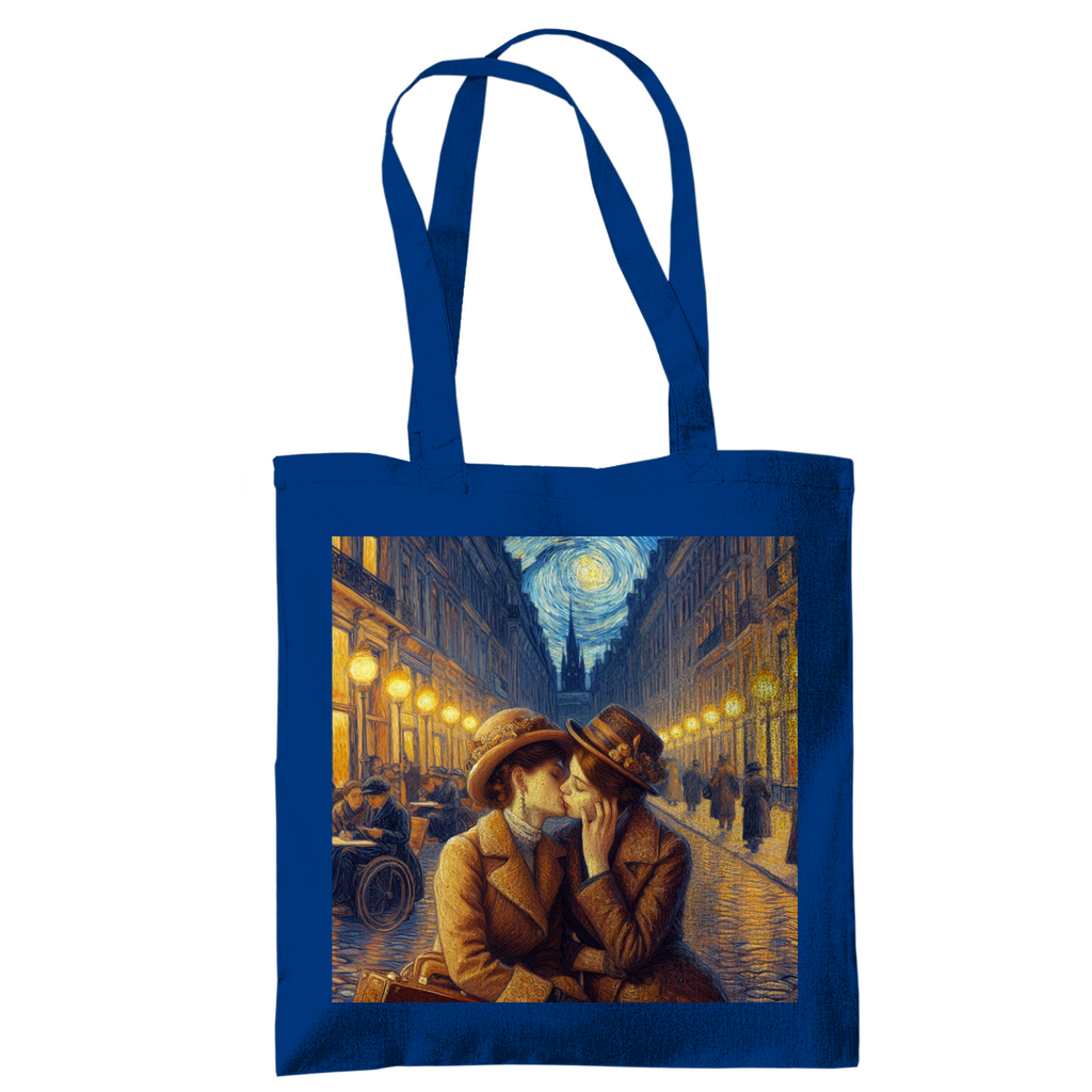 Jutebeutel mit Kuss Print im Stil von Van Gogh