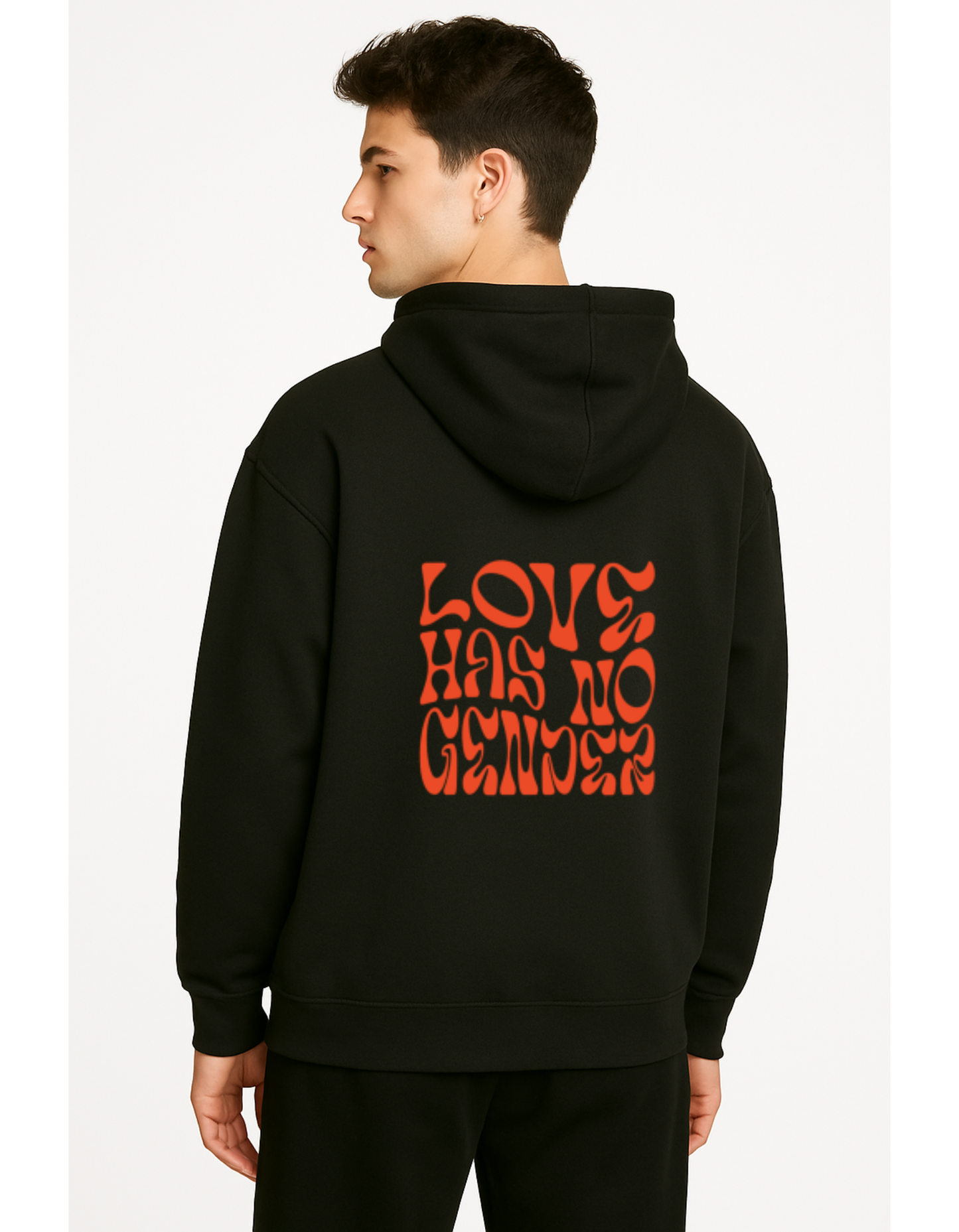 Oversize Hoodie mit Kordel "Love has no Gender"