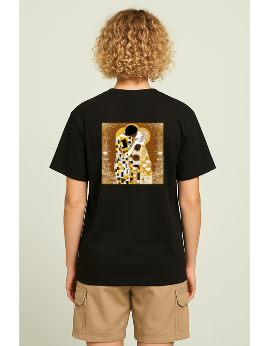 Oversize T-Shirt mit Kuss Print im Stil von Gustav Klimt