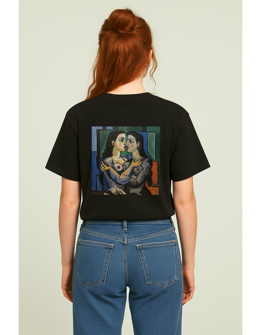 Oversize T-Shirt mit Kuss Print im Stil von Pablo Picasso