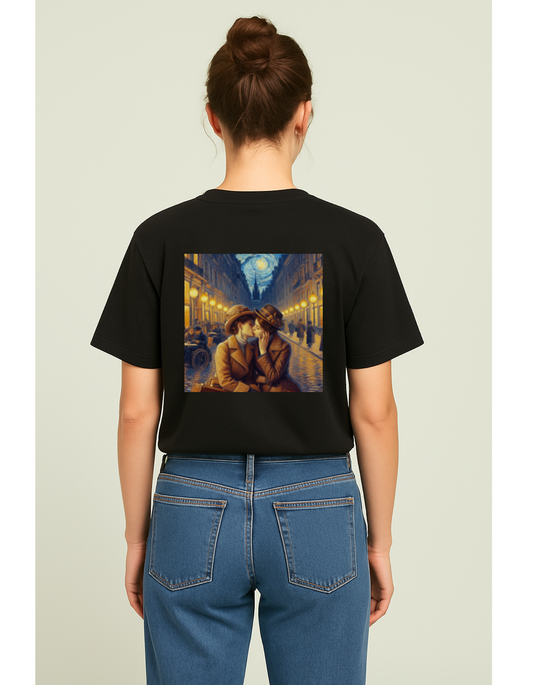 Oversize T-Shirt mit Kuss Print im Stil von Van Gogh