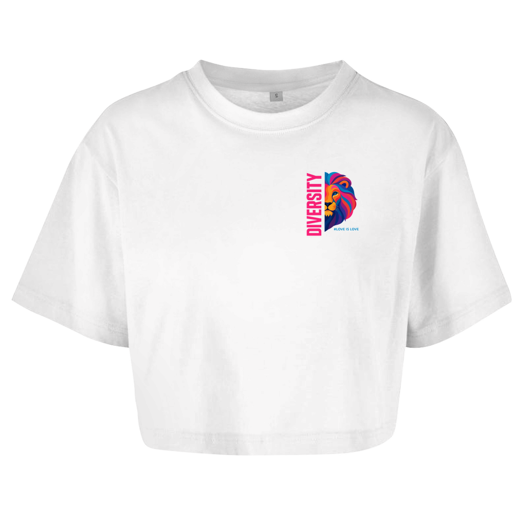 Oversize Crop Top "Diversity Lion"