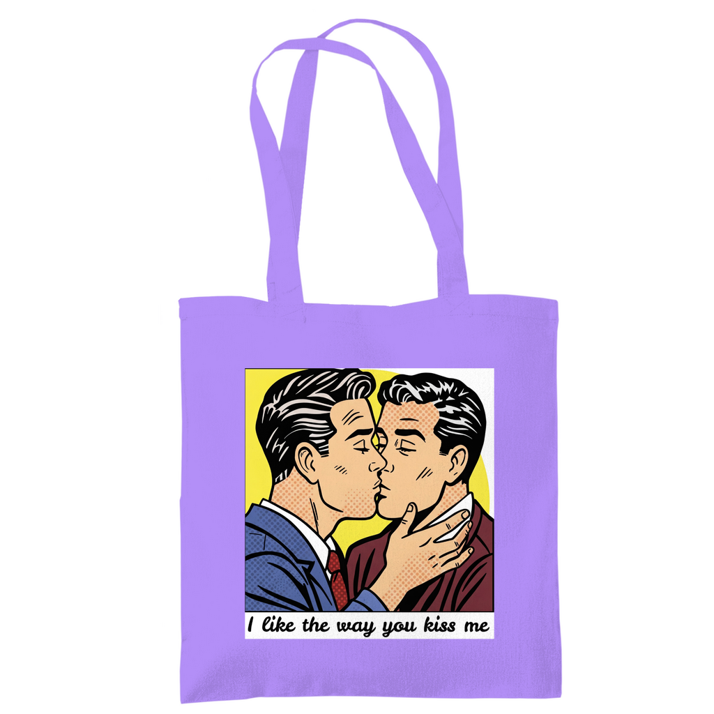 Pride Jutebeutel mit Kuss Print im Stil von Roy Lichtenstein