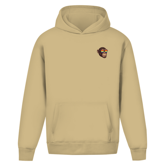 Oversize Hoodie ohne Kordel mit "Pride Monkey" Print