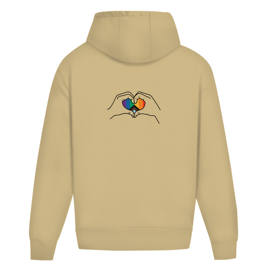 Oversize Hoodie ohne Kordel "Ein Herz für..."