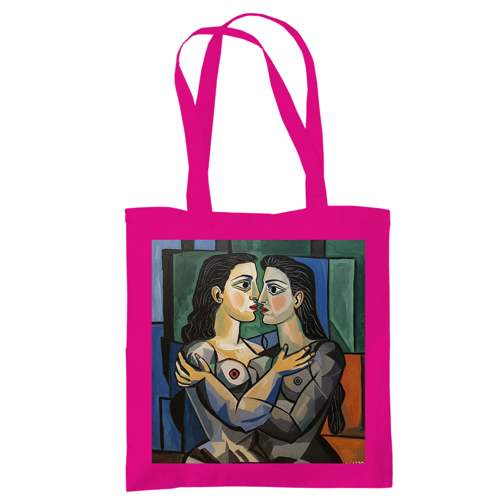 Jutebeutel mit Kuss Print im Stil von Pablo Picasso