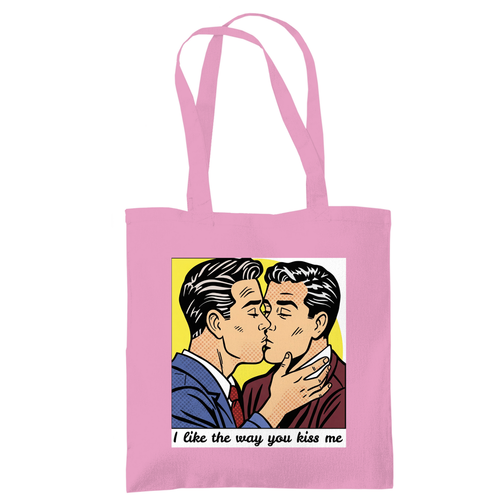 Pride Jutebeutel mit Kuss Print im Stil von Roy Lichtenstein