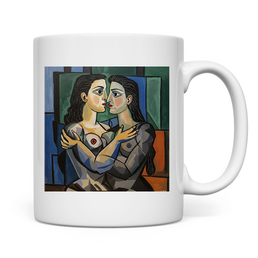 Tasse mit Kuss Print im Stil von Pablo Picasso