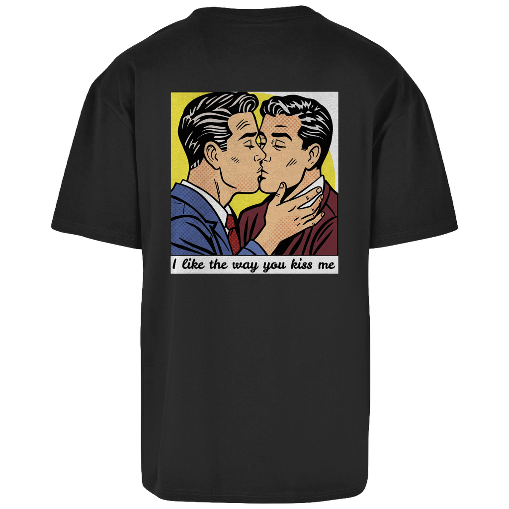 Oversize T-Shirt mit Kuss Print im Stil von Roy Lichtenstein