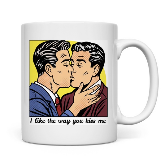 Tasse mit Kuss Print im Stil von Roy Lichtenstein