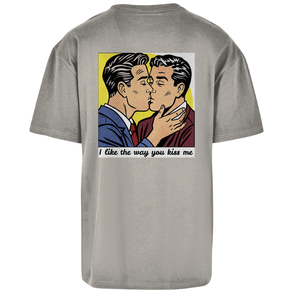Oversize T-Shirt mit Kuss Print im Stil von Roy Lichtenstein